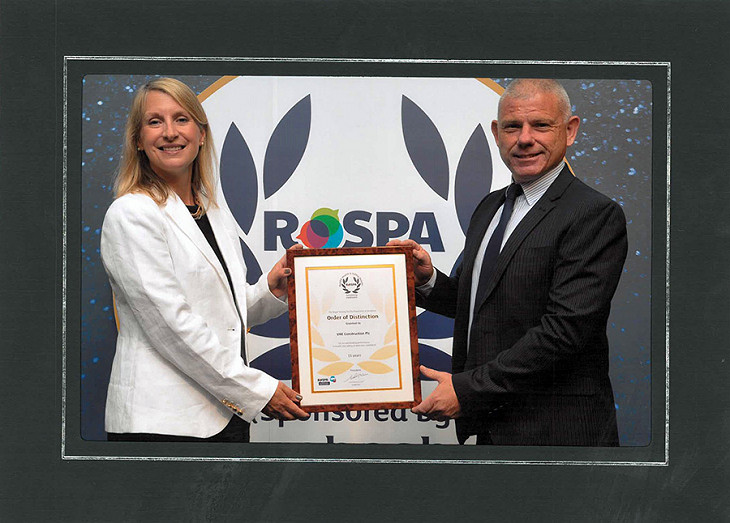 VHE receives Order of Distinction RoSPA award