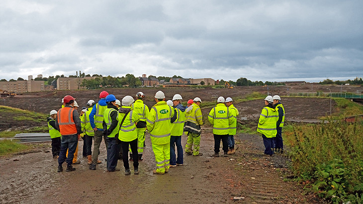 VHE take delegates of the SCLF on Sighthill site visit