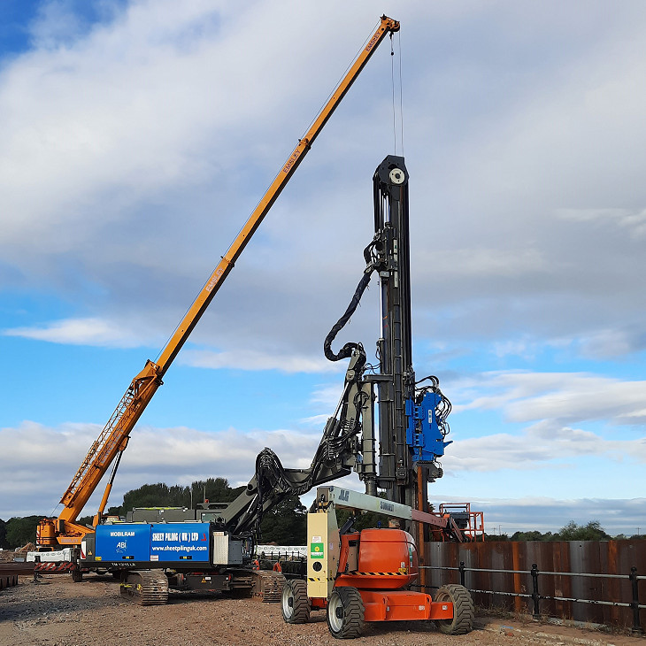 Sheet Pile Wall Installation at Wheatley Hall Road