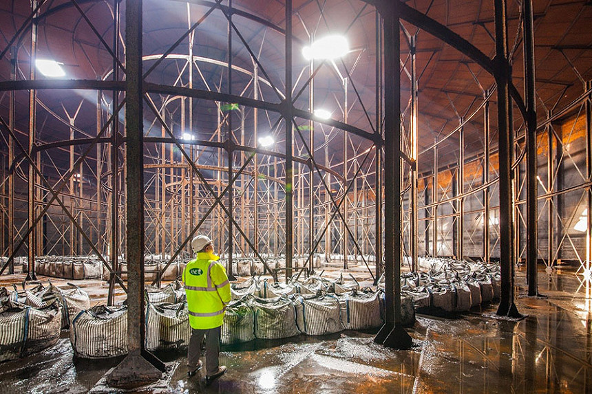 Leicester Gasholder Impressive Internal Structure