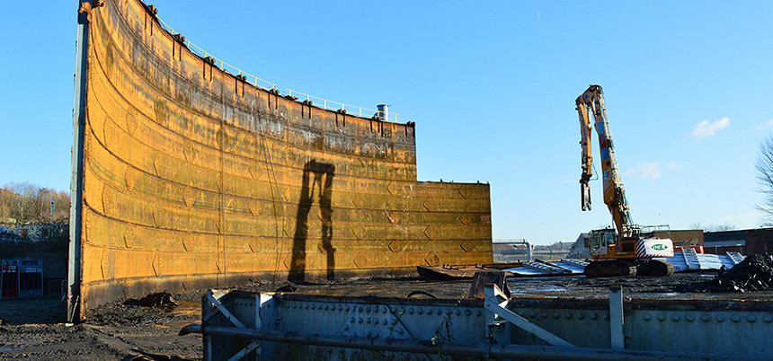 VHE play our part in Gas Holder Demolition programme