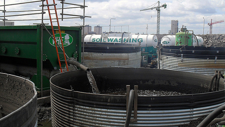 Soil washing techniques used in remediation projects