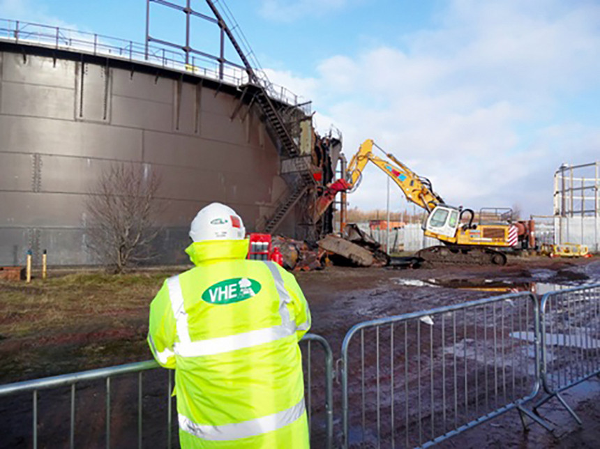 VHE role in Gas Holder Demolition Programme