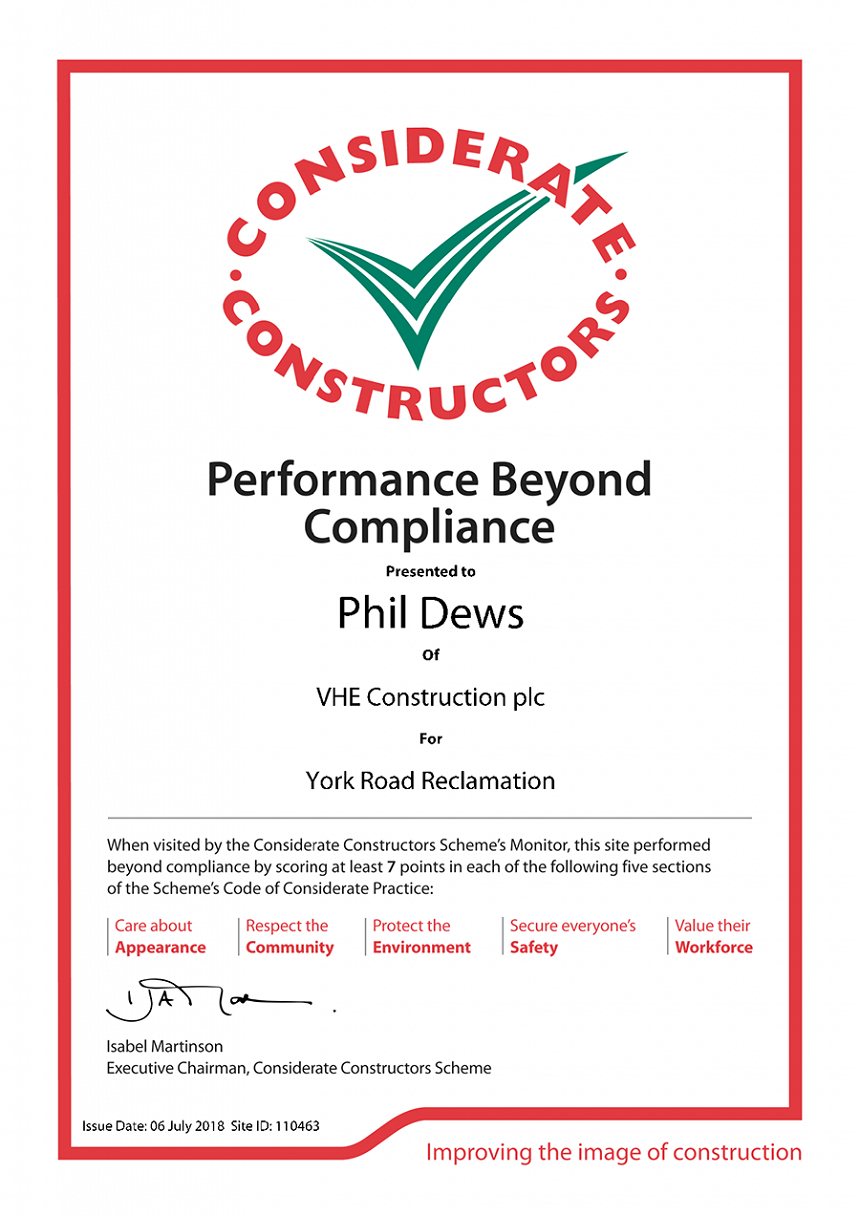 Performance Beyond Compliance Recognition for VHE
